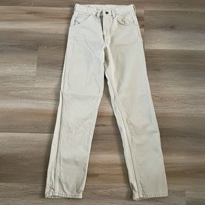 Tan carpenter pants.